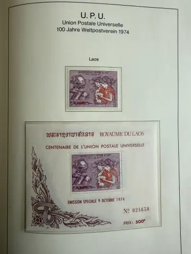 100 Jahre Weltpostverein UPU - zwei Bände, ca. 180 Seiten, mit Briefmarken **