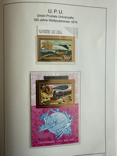 100 Jahre Weltpostverein UPU - zwei Bände, ca. 180 Seiten, mit Briefmarken **