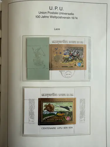 100 Jahre Weltpostverein UPU - zwei Bände, ca. 180 Seiten, mit Briefmarken **