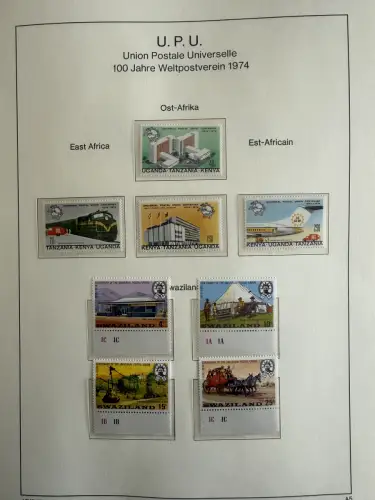 100 Jahre Weltpostverein UPU - zwei Bände, ca. 180 Seiten, mit Briefmarken **