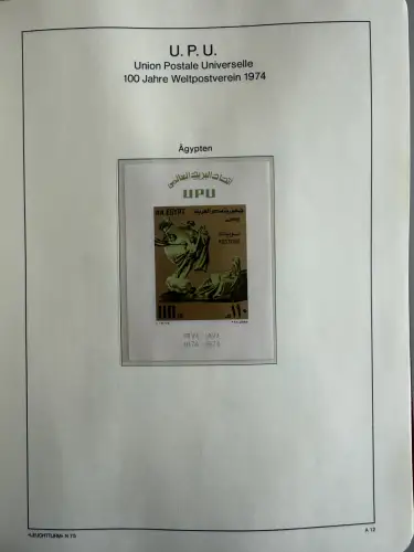 100 Jahre Weltpostverein UPU - zwei Bände, ca. 180 Seiten, mit Briefmarken **