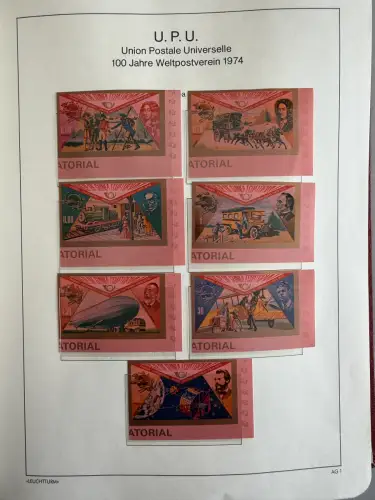 100 Jahre Weltpostverein UPU - zwei Bände, ca. 180 Seiten, mit Briefmarken **