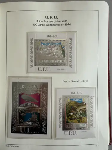 100 Jahre Weltpostverein UPU - zwei Bände, ca. 180 Seiten, mit Briefmarken **