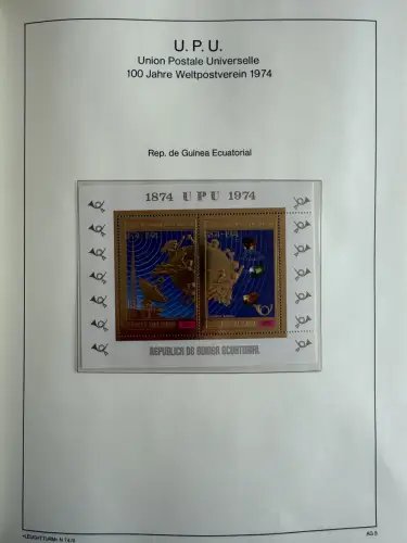 100 Jahre Weltpostverein UPU - zwei Bände, ca. 180 Seiten, mit Briefmarken **