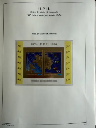 100 Jahre Weltpostverein UPU - zwei Bände, ca. 180 Seiten, mit Briefmarken **