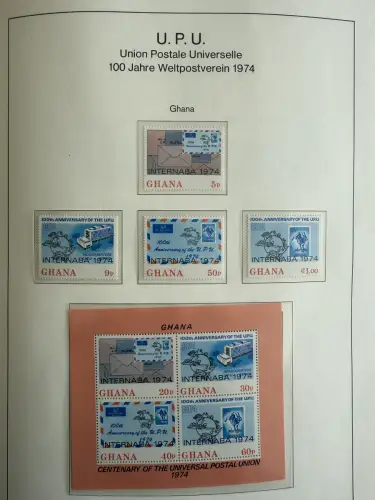 100 Jahre Weltpostverein UPU - zwei Bände, ca. 180 Seiten, mit Briefmarken **