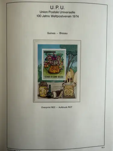 100 Jahre Weltpostverein UPU - zwei Bände, ca. 180 Seiten, mit Briefmarken **
