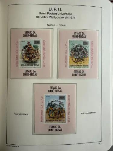 100 Jahre Weltpostverein UPU - zwei Bände, ca. 180 Seiten, mit Briefmarken **