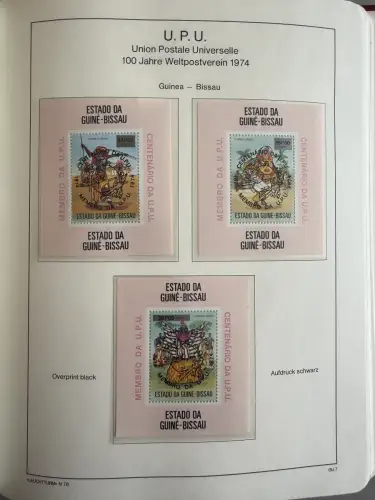 100 Jahre Weltpostverein UPU - zwei Bände, ca. 180 Seiten, mit Briefmarken **