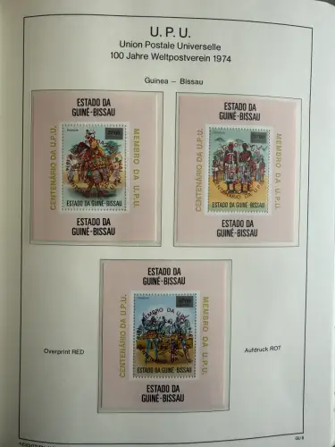 100 Jahre Weltpostverein UPU - zwei Bände, ca. 180 Seiten, mit Briefmarken **