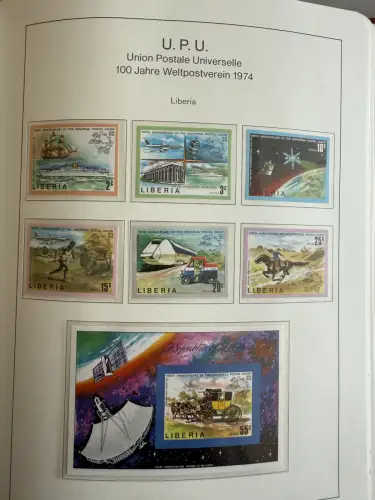 100 Jahre Weltpostverein UPU - zwei Bände, ca. 180 Seiten, mit Briefmarken **