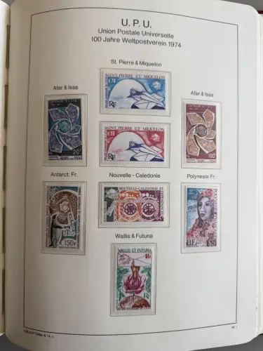 100 Jahre Weltpostverein UPU - zwei Bände, ca. 180 Seiten, mit Briefmarken **