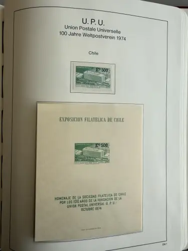 100 Jahre Weltpostverein UPU - zwei Bände, ca. 180 Seiten, mit Briefmarken **