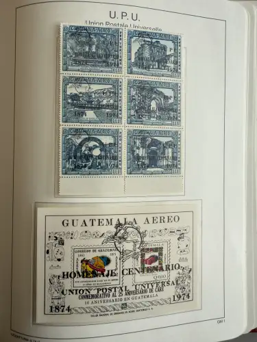 100 Jahre Weltpostverein UPU - zwei Bände, ca. 180 Seiten, mit Briefmarken **