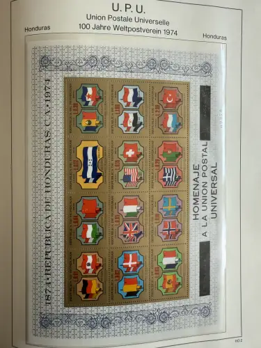 100 Jahre Weltpostverein UPU - zwei Bände, ca. 180 Seiten, mit Briefmarken **