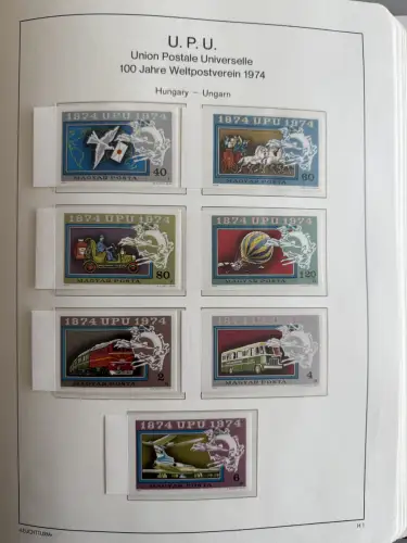 100 Jahre Weltpostverein UPU - zwei Bände, ca. 180 Seiten, mit Briefmarken **