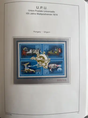 100 Jahre Weltpostverein UPU - zwei Bände, ca. 180 Seiten, mit Briefmarken **