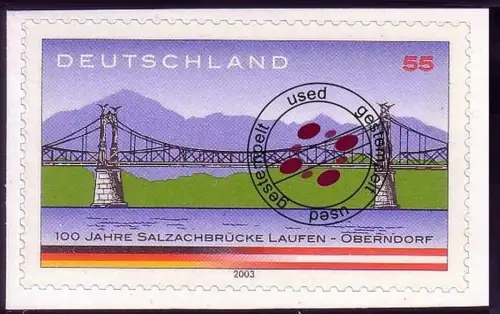 2347Ib Salzachbrücke selbstklebend aus MH 52, O bedarfsgestempelt