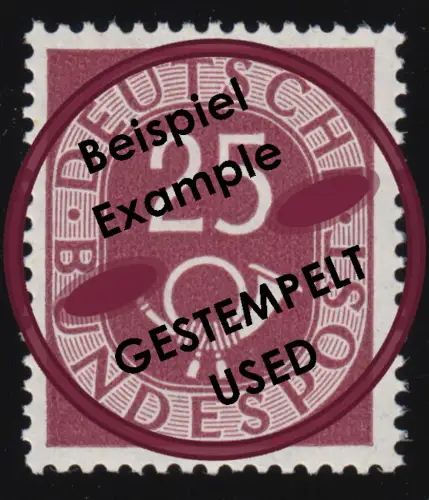131 Posthorn 25 Pf, gestempelt O