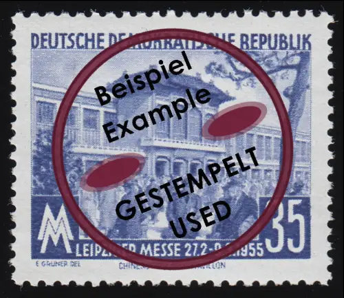 448b XII Leipziger Frühjahrsmesse 35 Pf Wz.2 XII, gestempelt O