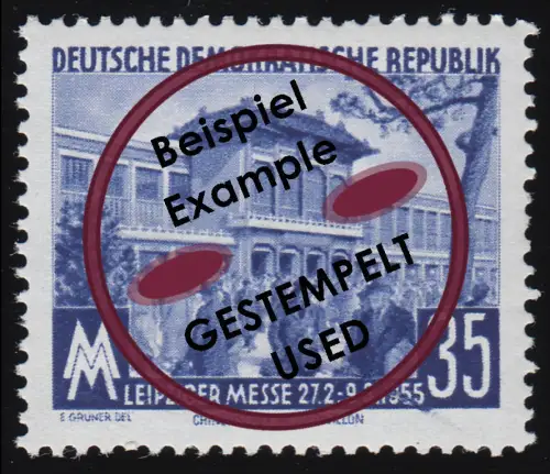448a XII Leipziger Frühjahrsmesse 35 Pf Wz.2 XII, gestempelt O