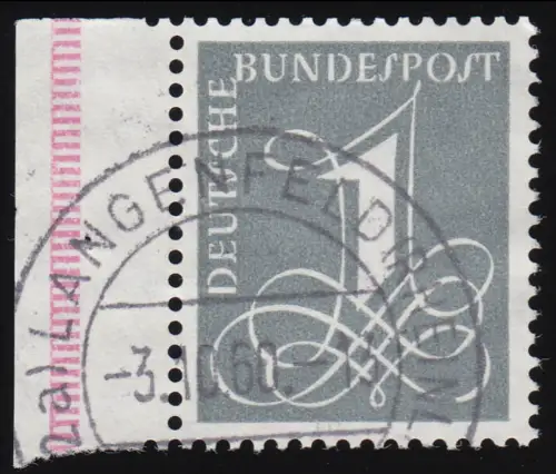 285X Ziffer 1 Pf Wasserzeichen 4 W, gestempelt O