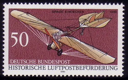 1523P Luftpost 50 Pf Probedruck lilabraun, postfrisch **