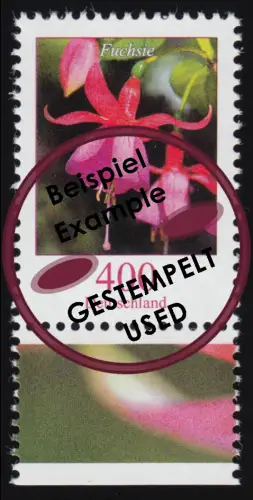 3190 Blume Fuchsie 400 Cent aus Bogen, gestempelt O