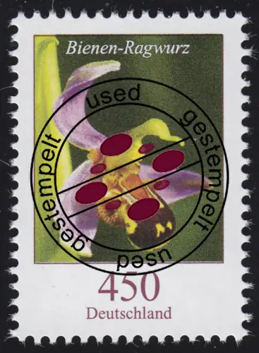 3191 Blume Bienen-Ragwurz 450 Cent, gestempelt O