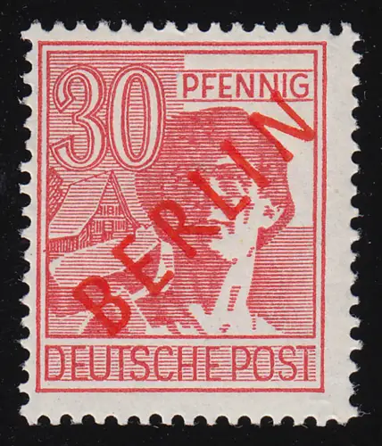 28 Rotaufdruck 30 Pf postfrisch ** geprüft