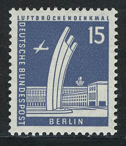 145 Berliner Stadtbilder Luftbrückendenkmal 15 Pf, postfrisch **