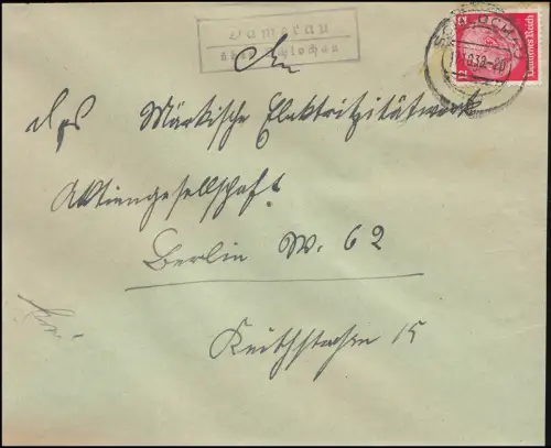 Landpost Damerau über Schlochau 17.10.1938