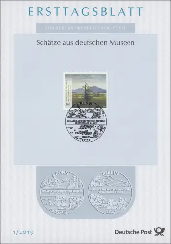 ETB 01/2019 Gemälde von Caspar David Friedrich, Schätze aus deutschen Museen