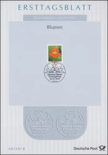 ETB 26/2019 Blumen, Große Kapuzinerkresse