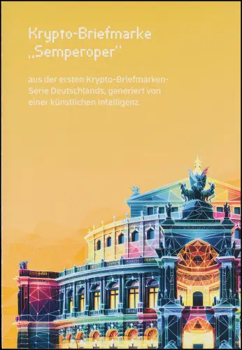 133a Markenheftchen GELB mit 3931 Semperoper, laufende Nr. ÜBER 50000, **