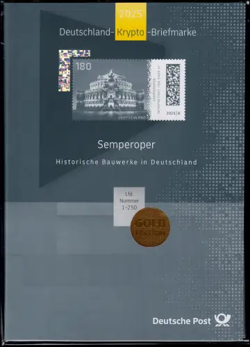 MH 133 Gold Edition der Post Semperoper Dresden, orig. verpackt **