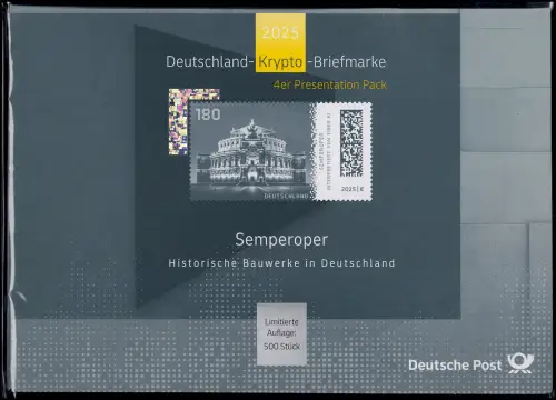 133a-d Presentation Pack mit vier Markenheftchen Semperoper, alle Farben, **