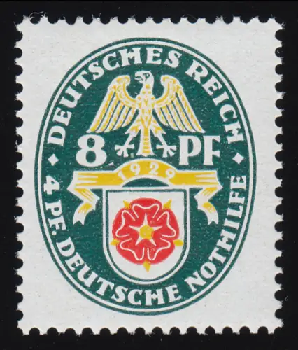 431 Nothilfe Wappen Lippe-Detmold 8+4 Pf **
