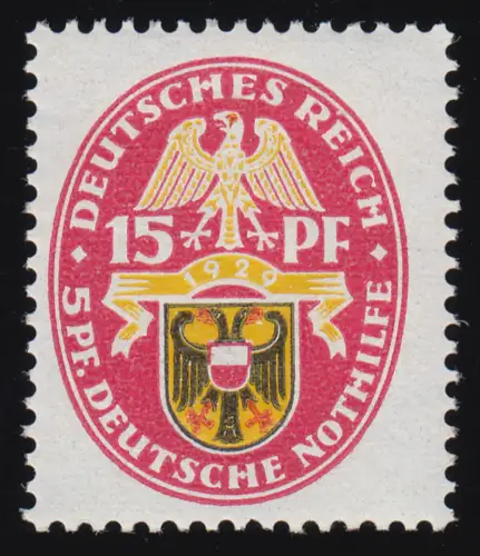 432 Nothilfe Wappen Lübeck 15+5 Pf **