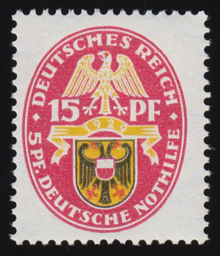 432 Nothilfe Wappen Lübeck 15+5 Pf **