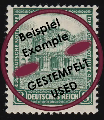 459 Deutsche Nothilfe Bauwerke 8+4 Rpf O