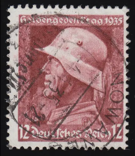 570x Heldengedenktag 12 Pf - die seltene senkrechte Gummiriffelung O