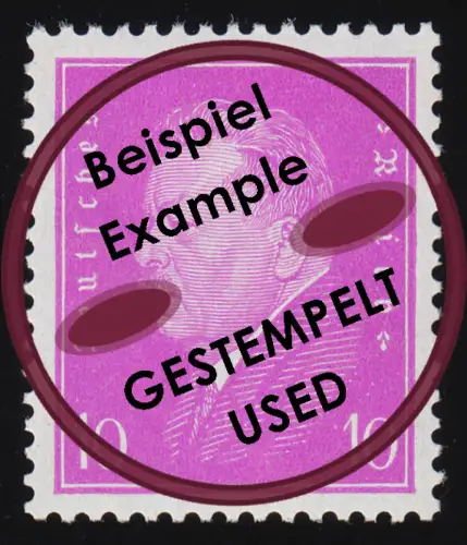 435 Reichspräsidenten 10 Pf, gestempelt O