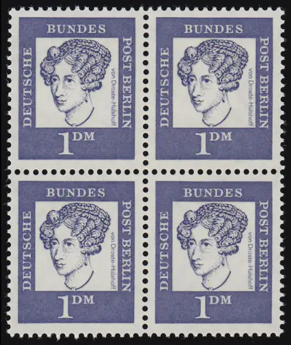 212 Bed. Deutsche 1 DM Viererblock ** postfrisch