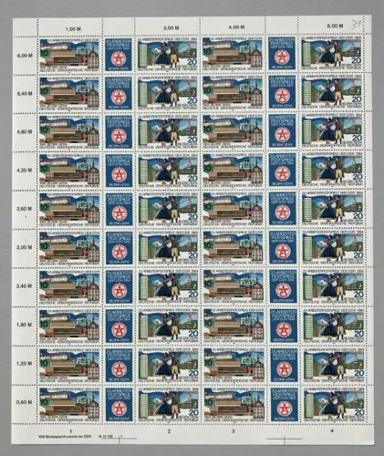 2880-2881 Arbeiterfestspiele Gera 1984, ZD-Bogen, FN1 **