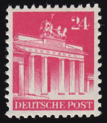 Bizone 86 XF Bauten 24 Pf., weite Kammzähnung, postfrisch **