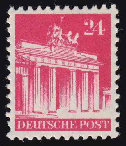 Bizone 86 XF Bauten 24 Pf., weite Kammzähnung, postfrisch **