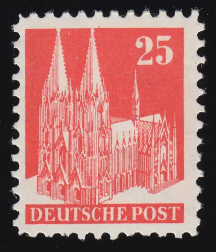 Bizone 87III WB Bauten 25 Pf., orange, weit **