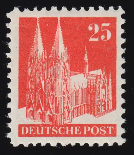 Bizone 87II WE Bauten 25 Pf., orange, weit **