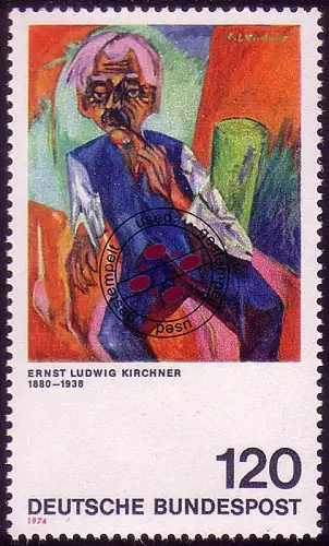 823 Expressionismus 120 Pf Kirchner, gestempelt O